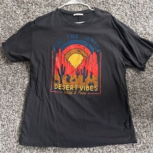 Tres Bien Black and Red Short Sleeve Tee